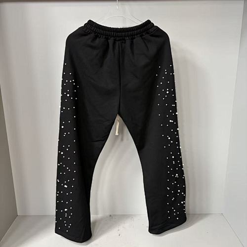 MIXED EMOTION Rhinestone Logo Wide‑Leg Sweatpants
