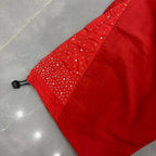 MIXED EMOTION Cross Logo Rhinestone‑Side Wide‑Leg Pants