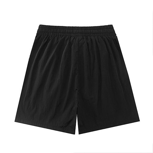 MIXED EMOTION Gold Script Logo Nylon Casual Shorts Main Image