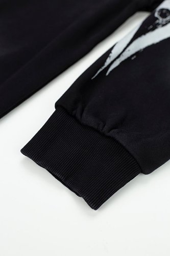 Hellstar Spider‑Web Star Graphic Black Hoodie