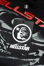 Hellstar Dragon X Logo Double‑Sided Print Black Hoodie