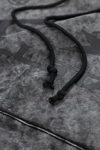 Hellstar Circle Logo Washed Grey Hoodie
