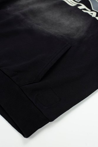 Hellstar Arrow‑Logo Circle Face Black Hoodie