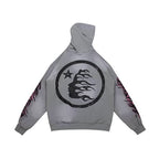 Hellstar Circle Logo Grey Hoodie