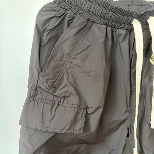 MIXED EMOTION Crest Patch Wide‑Leg Cargo Pants
