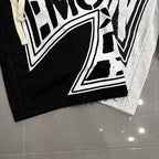 MIXED EMOTION Big Graphic Print Casual Sweat Shorts