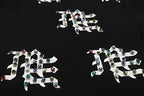 MIXED EMOTION All‑Over Rhinestone Logo French Terry Shorts