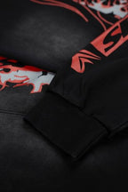 Hellstar Red Flame Circle Logo Black Hoodie