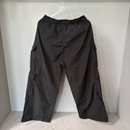 MIXED EMOTION Crest Patch Wide‑Leg Cargo Pants