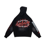 Hellstar Red Flame Circle Logo Black Hoodie