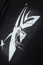 Hellstar Spider‑Web Star Graphic Black Hoodie
