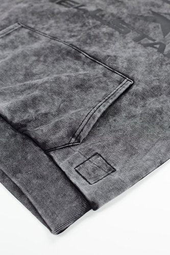 Hellstar Circle Logo Washed Grey Hoodie