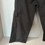 MIXED EMOTION Crest Patch Wide‑Leg Cargo Pants