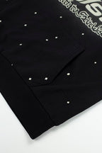 Hellstar Star‑Flame Starry Print Black Hoodie