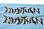 MIXED EMOTION Gothic Letter Wide‑Leg Sweat Pants