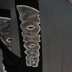 MIXED EMOTION Wing‑Pattern Side Wide‑Leg Sweatpants