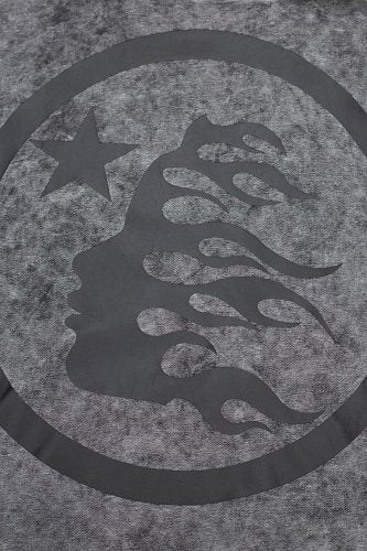 Hellstar Circle Logo Washed Grey Hoodie