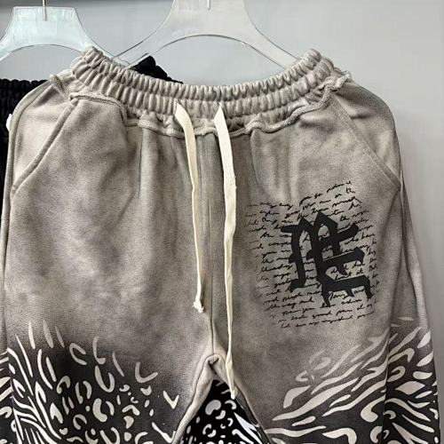 MIXED EMOTION Abstract Print Wide‑Leg Sweatpants