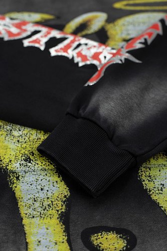 Hellstar Lamb Graphic Black‑Faded Hoodie