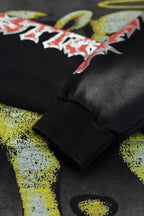 Hellstar Lamb Graphic Black‑Faded Hoodie