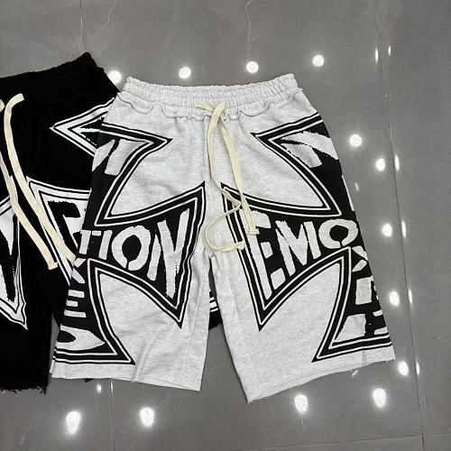 MIXED EMOTION Big Graphic Print Casual Sweat Shorts