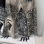 MIXED EMOTION Abstract Print Wide‑Leg Sweatpants