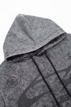 Hellstar Circle Logo Washed Grey Hoodie