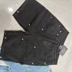 MIXED EMOTION Washed Carpenter Denim Shorts