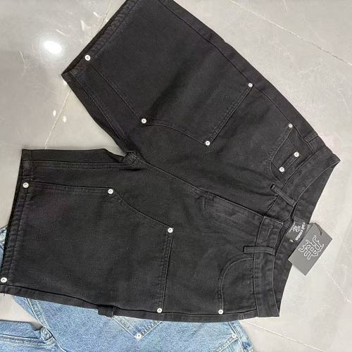 MIXED EMOTION Washed Carpenter Denim Shorts