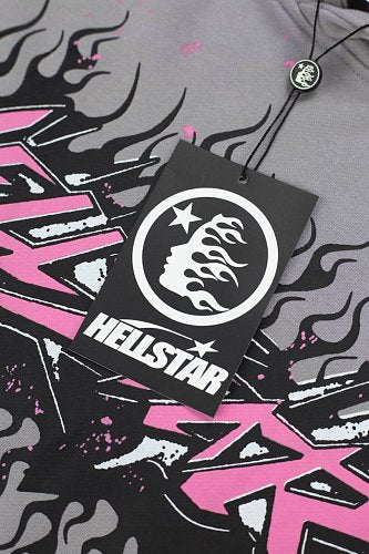 Hellstar Circle Logo Grey Hoodie