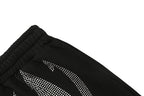 MIXED EMOTION Rhinestone Gothic Letter French Terry Shorts