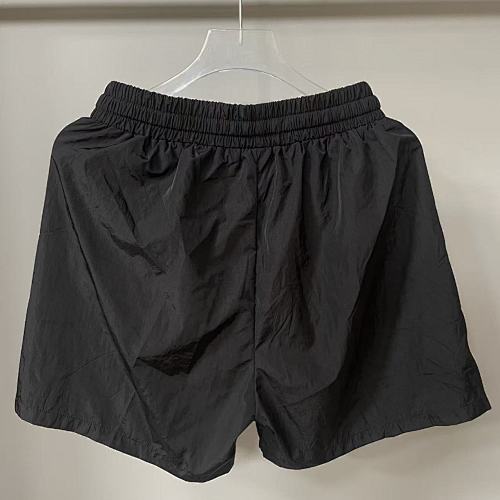 MIXED EMOTION Gold Script Logo Nylon Casual Shorts