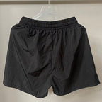 MIXED EMOTION Gold Script Logo Nylon Casual Shorts
