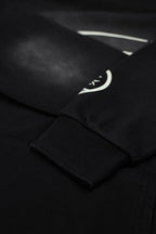 Hellstar Classic Logo Flame Sleeve Black Hoodie