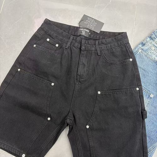 MIXED EMOTION Washed Carpenter Denim Shorts