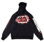 Hellstar Red Flame Circle Logo Black Hoodie