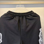 MIXED EMOTION Wing‑Pattern Side Wide‑Leg Sweatpants